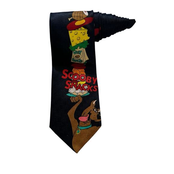 Cartoon Network Scooby Doo Scooby Snacks Vintage 1998 Necktie Polyester - Picture 1 of 8